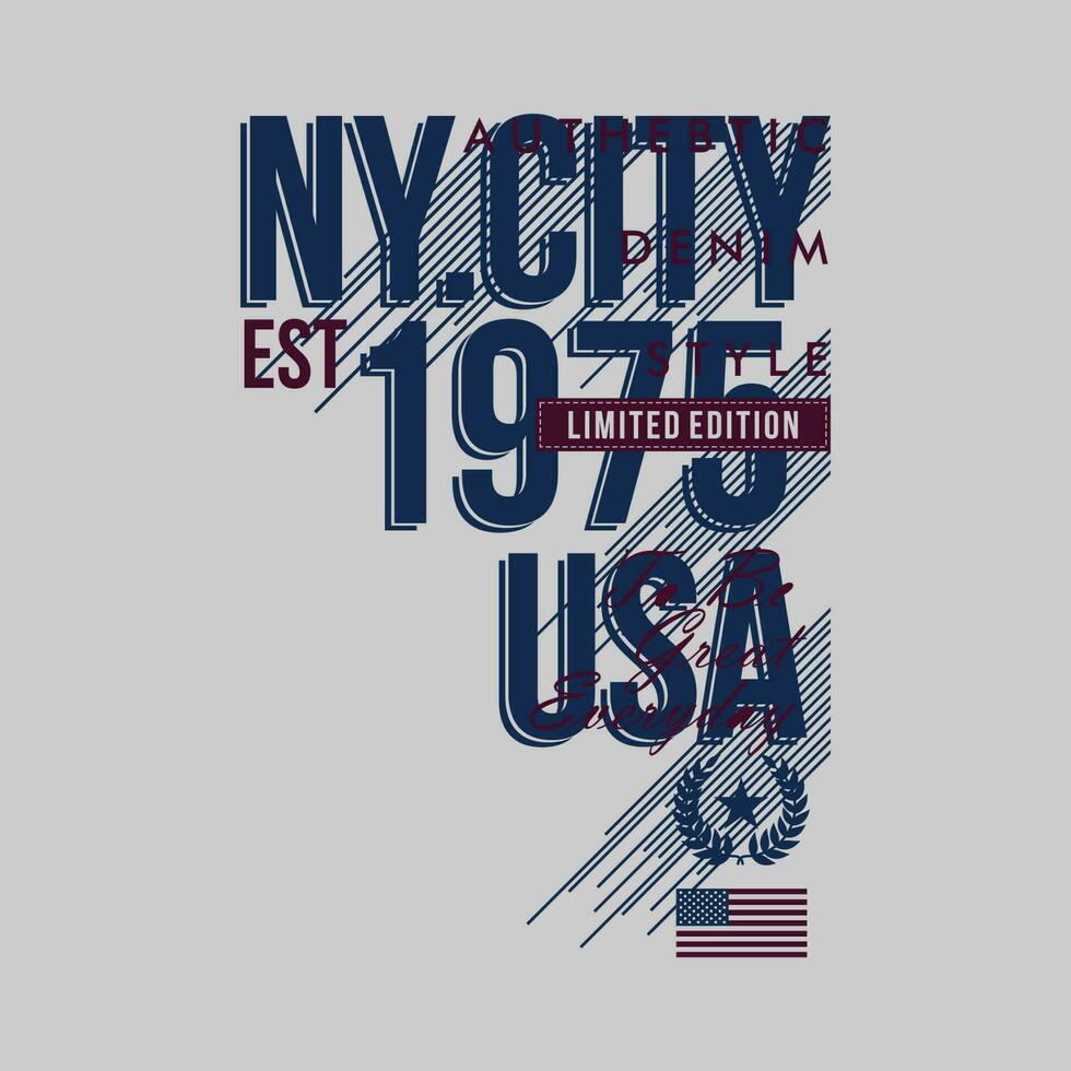 ny city, usa lettering typography vector, abstract graphic, illustration, for print t shirt vector