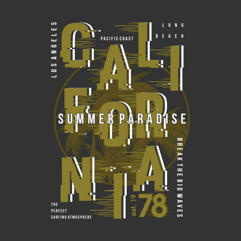 California gráfico, tipografía vector, playa tema ilustración, bueno para impresión t camisa y otro utilizar vector
