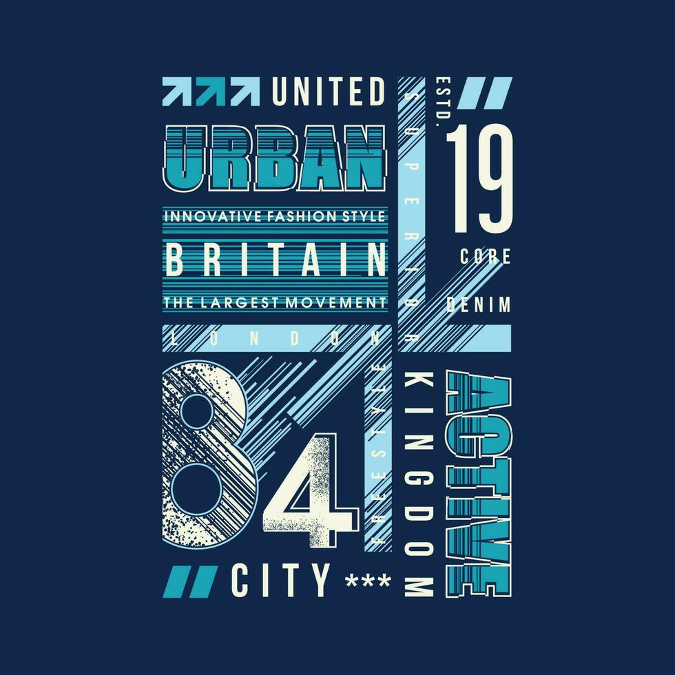 united kingdom urban district graphic t shirt design, typography vector, illustration, casual style vector