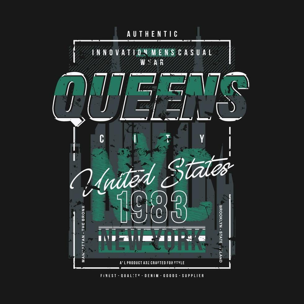 queens text frame abstract graphic, typography vector, t shirt design illustration, good for ready print, and other use vector