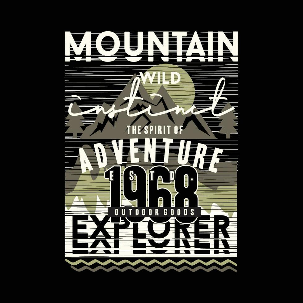 wild adventure abstract graphic t shirt design, typography vector, illustration, casual style vector