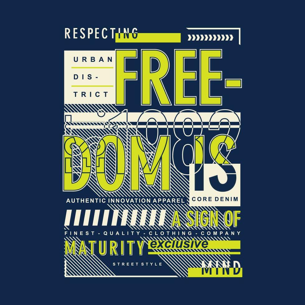 freedom lettering graphic typography, vector t shirt design, illustration, good for casual active