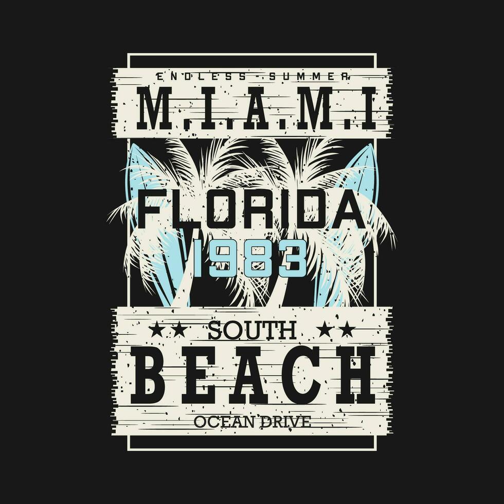 Miami playa navegar jinete, largo playa, vector t camisa imprimir, tipografía gráfico diseño, y otro utilizar