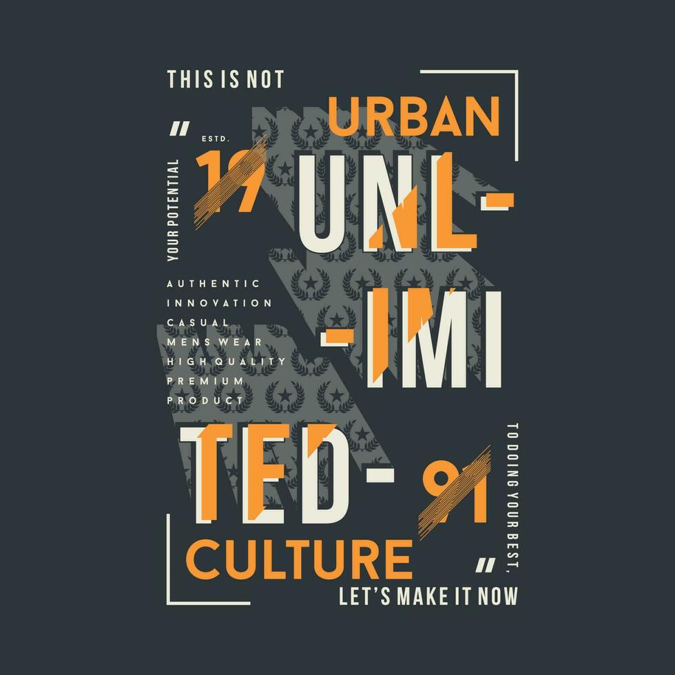 unlimited graphic design, typography vector, illustration, for print t shirt, cool modern style vector