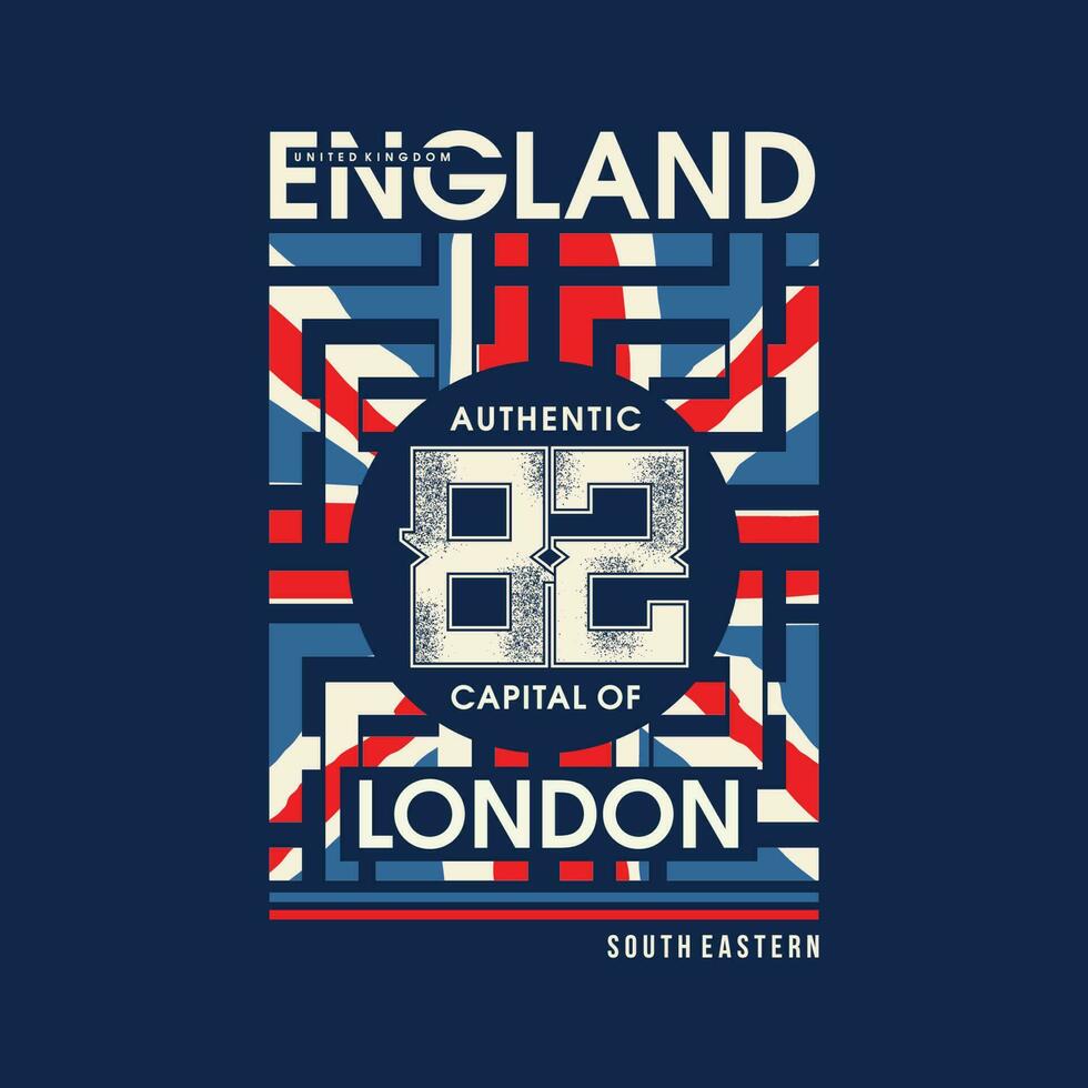 england with abstract flag graphic design, typography vector illustration, modern style, for print t shirt