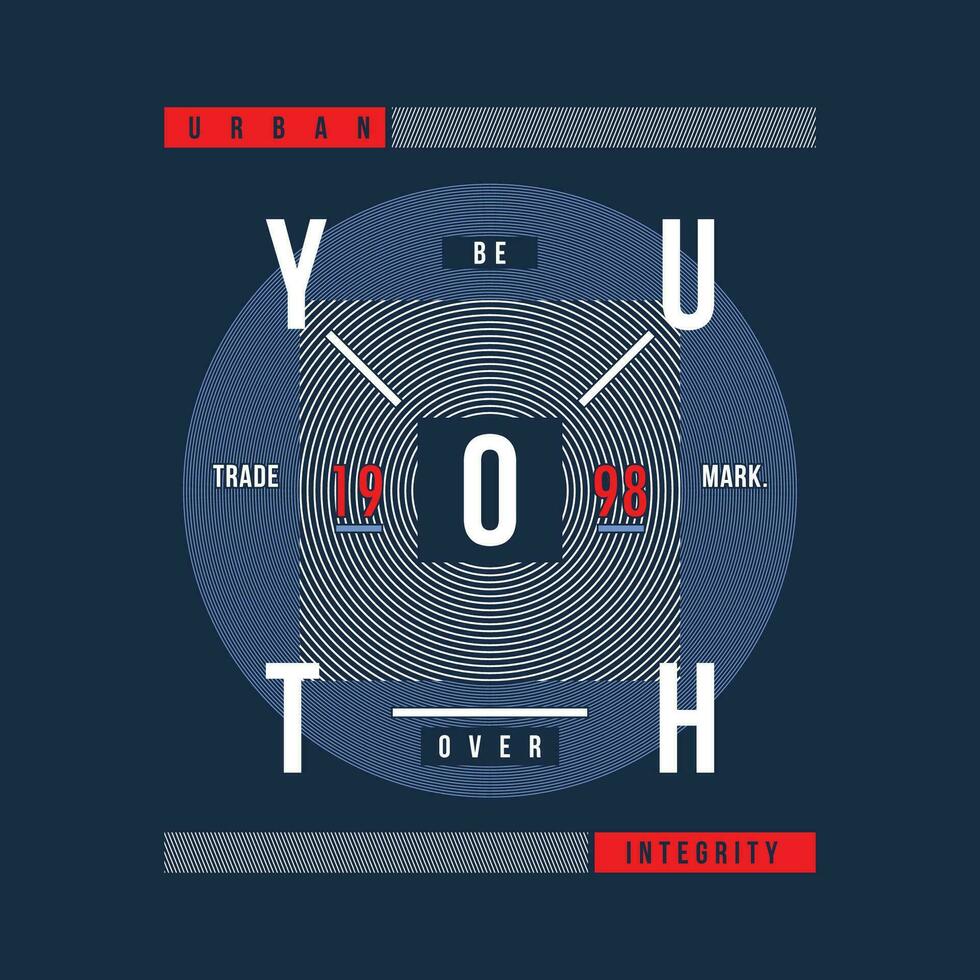 be youth over graphic design, typography vector, illustration, for print t shirt, cool modern style vector