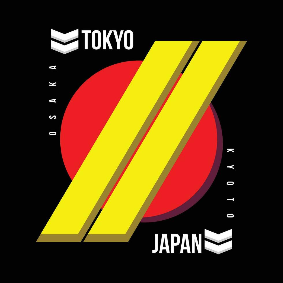tokyo japan graphic, typography vector, t shirt design illustration, good for ready print, and other use vector