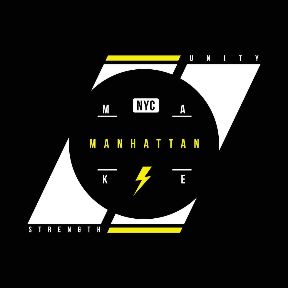 manhattan graphic, typography vector, t shirt design, illustration, good for casual style vector