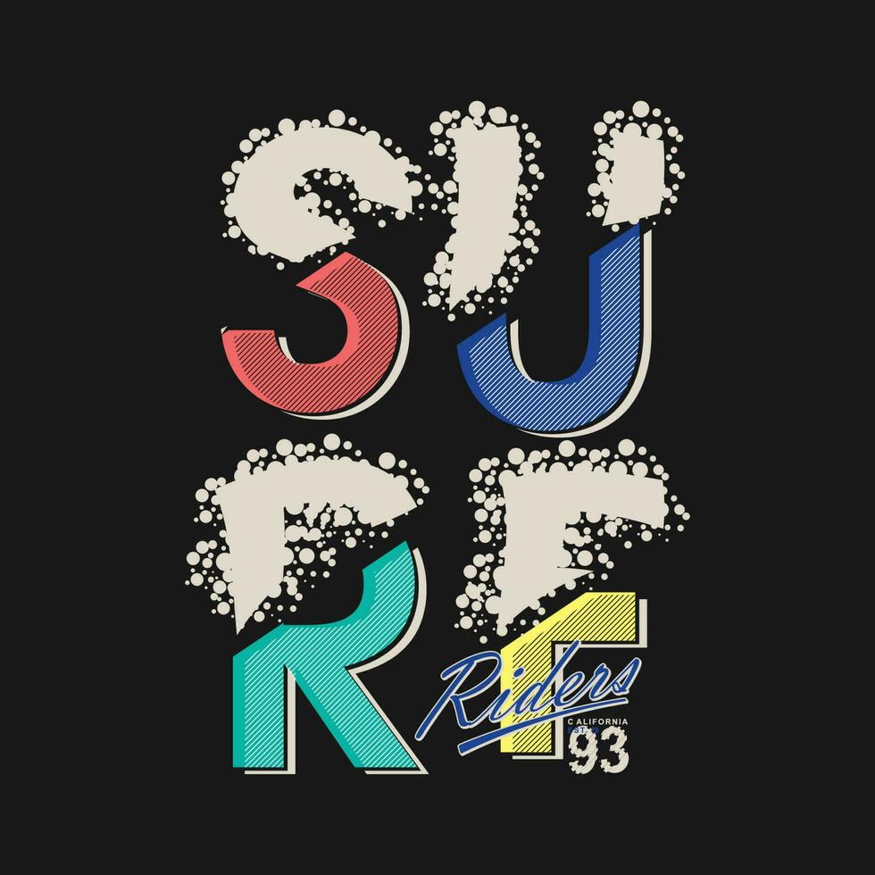 surf rider abstract graphic, typography vector, t shirt design illustration, good for ready print, and other use vector