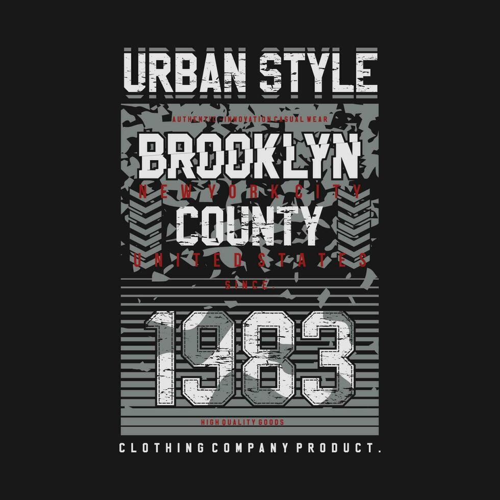brooklyn superior culture, graphic, typography vector, t shirt design, illustration, good for casual style vector