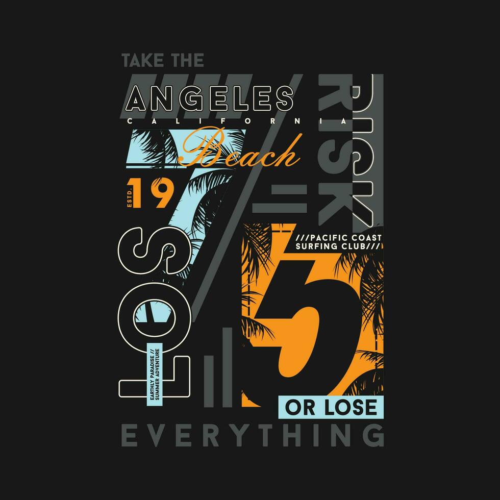 los angeles surf rider, long beach, vector t shirt print, typography graphic design, and other use