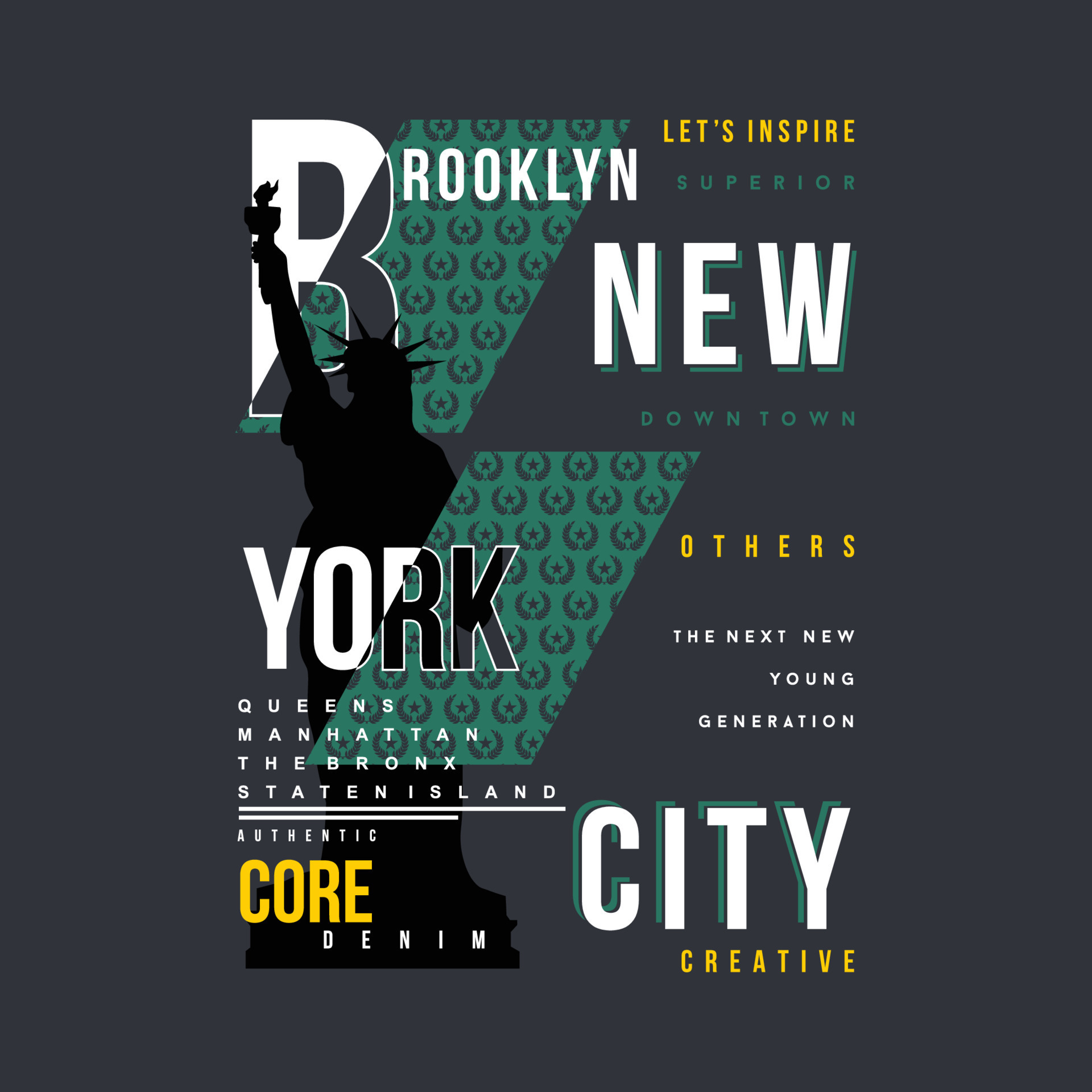 New York City Typography Graphic. Fashion Stylish Printing Design
