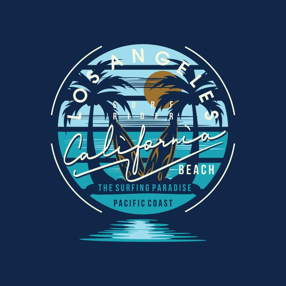 los angeles california graphic, typography vector, beach theme illustration, good for print t shirt and other use vector