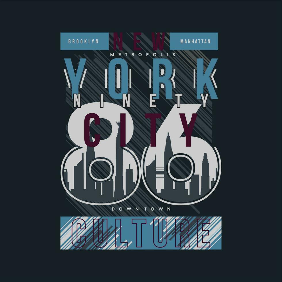 nuevo York ciudad cultura letras tipografía vector, resumen gráfico, ilustración, para impresión t camisa vector
