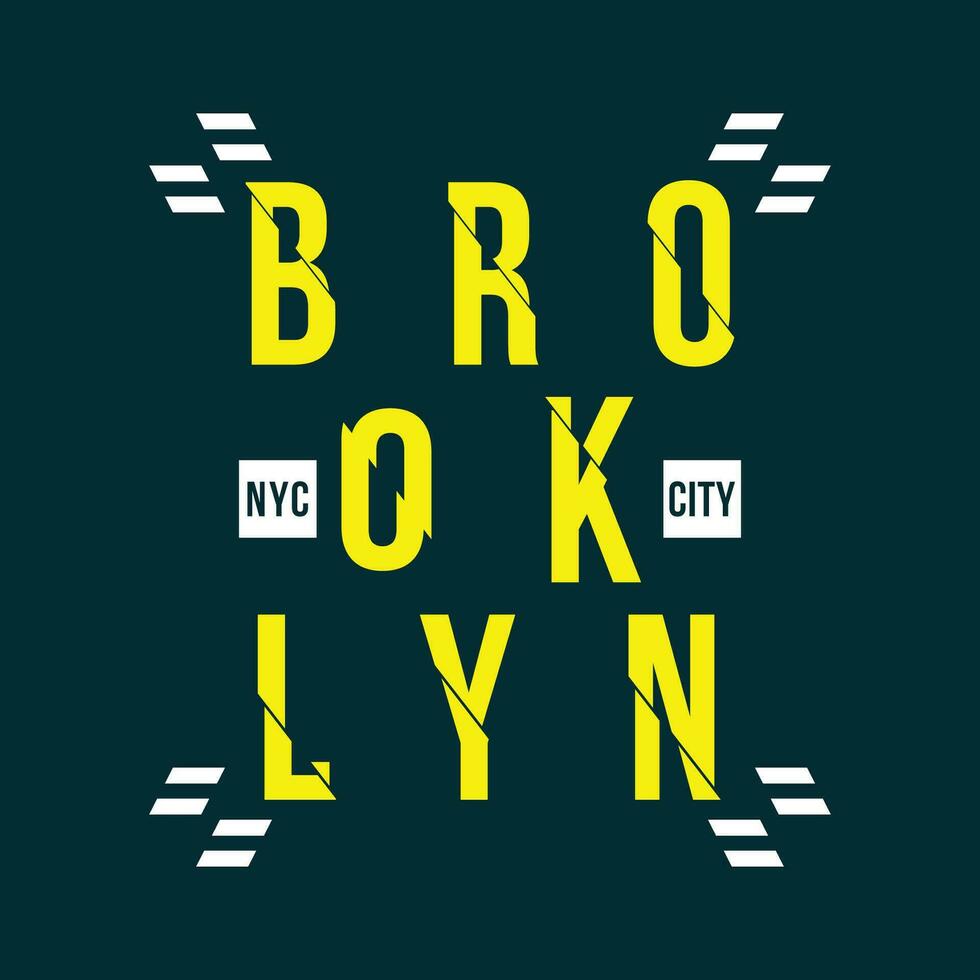 brooklyn abstract graphic, typography vector, t shirt print, casual style, and other use vector
