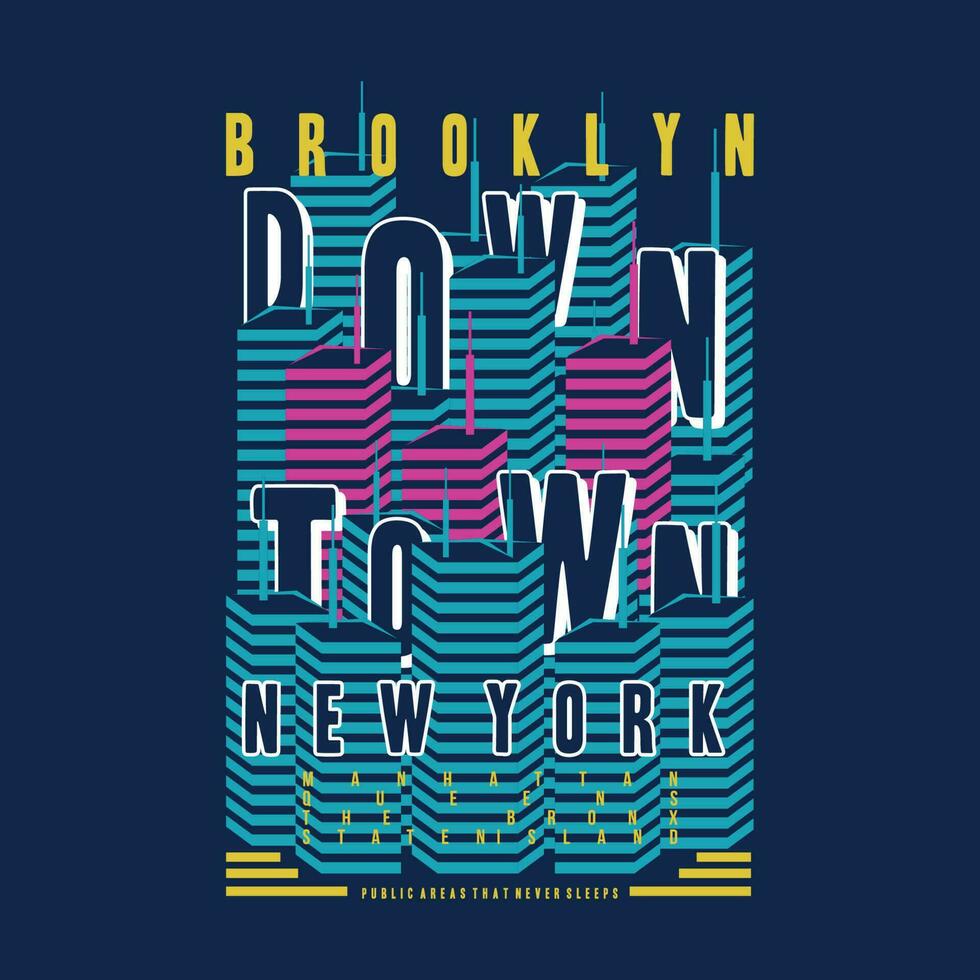 brooklyn céntrico ngráfico tipografía, vector t camisa diseño, ilustración, bueno para casual activo