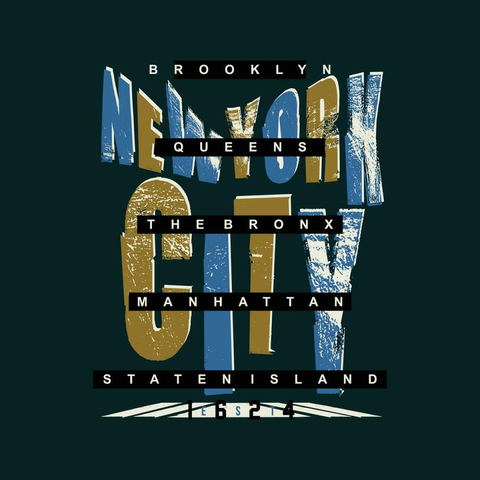 nuevo York ciudad letras tipografía vector, resumen gráfico, ilustración, para impresión t camisa vector