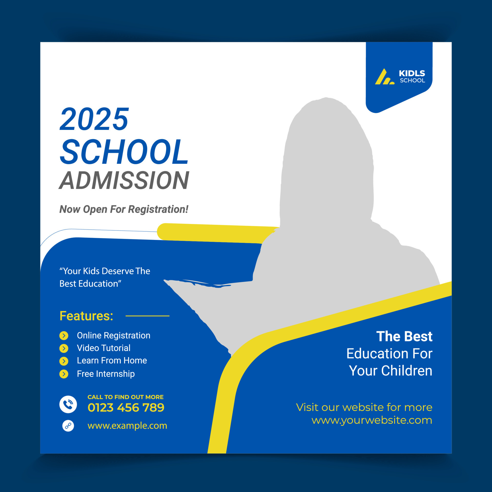 A Poster For A School Admission For Your Children, Back To School