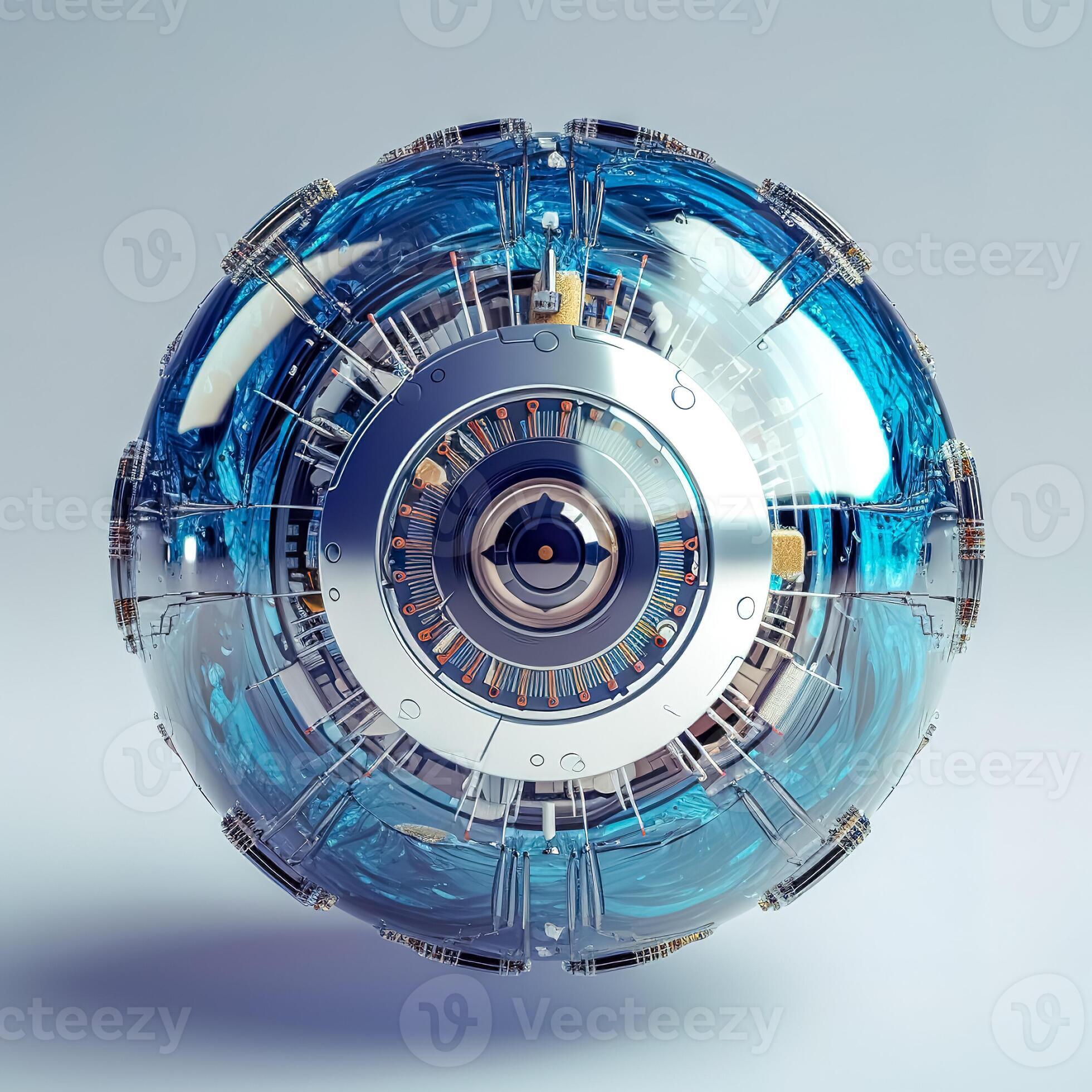 robotic eye on white background, made with 24667147 Stock Photo at Vecteezy