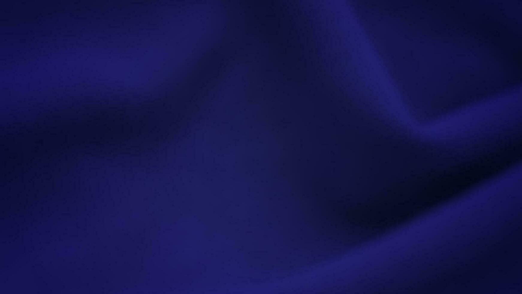 Abstract background with crumpled cloth. Dark blue realistic silk texture with empty space. Vector illustration