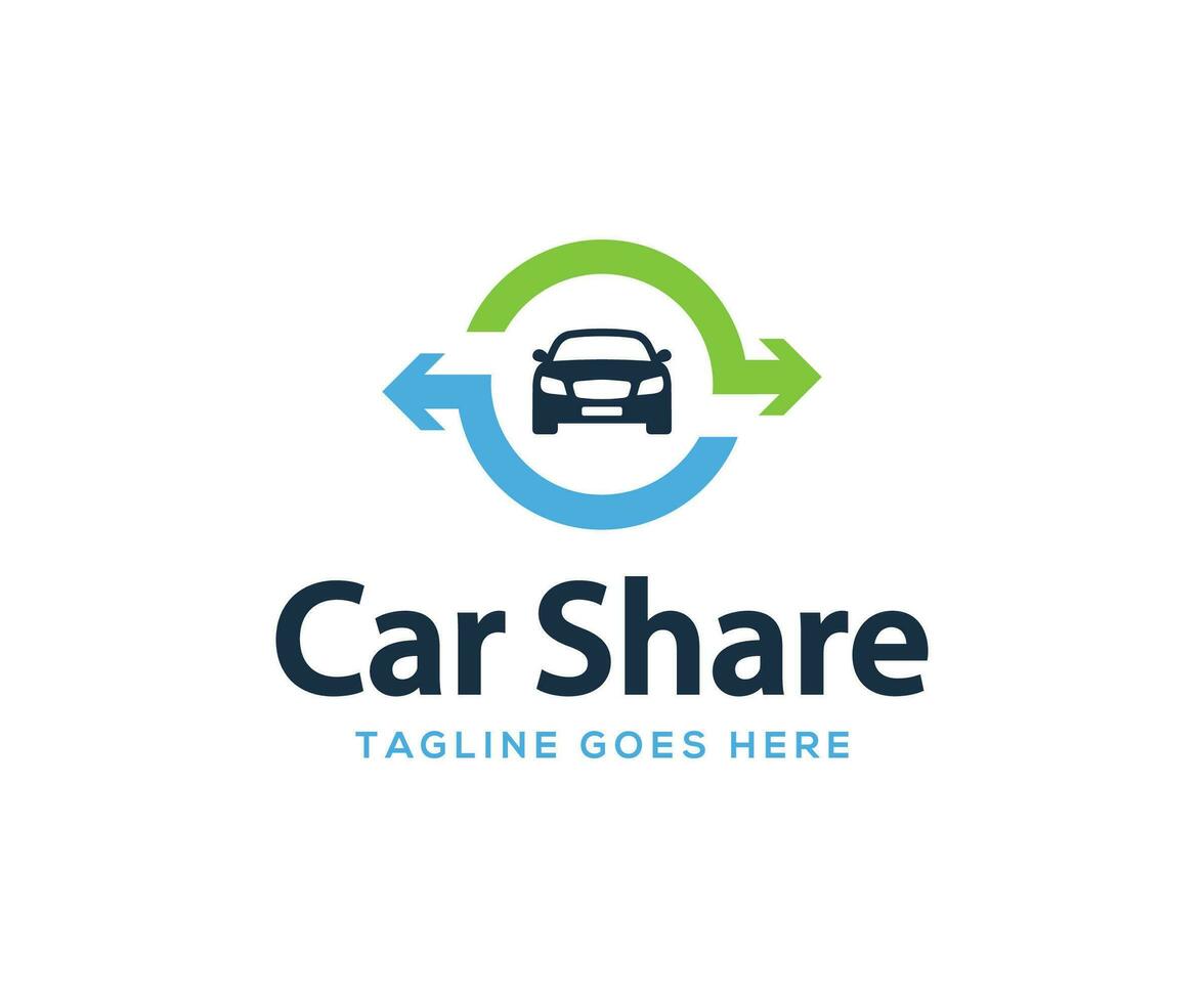 Car Rental Logo. Car share logo design vector template