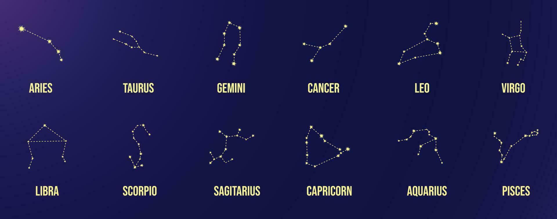 astrology star sign zodiac horoscope vector