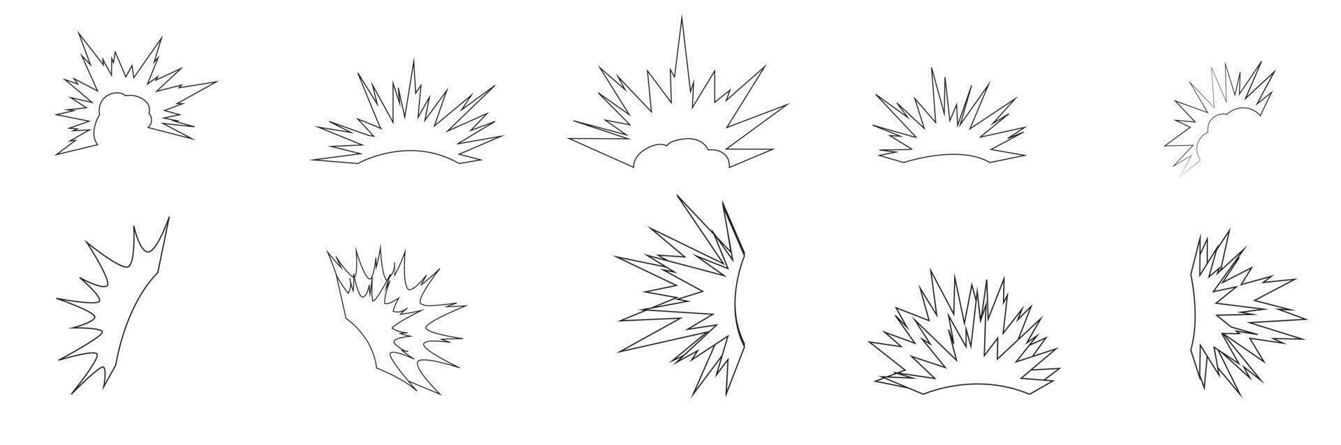 impact effect cartoon comic effect with dust and smoke vector