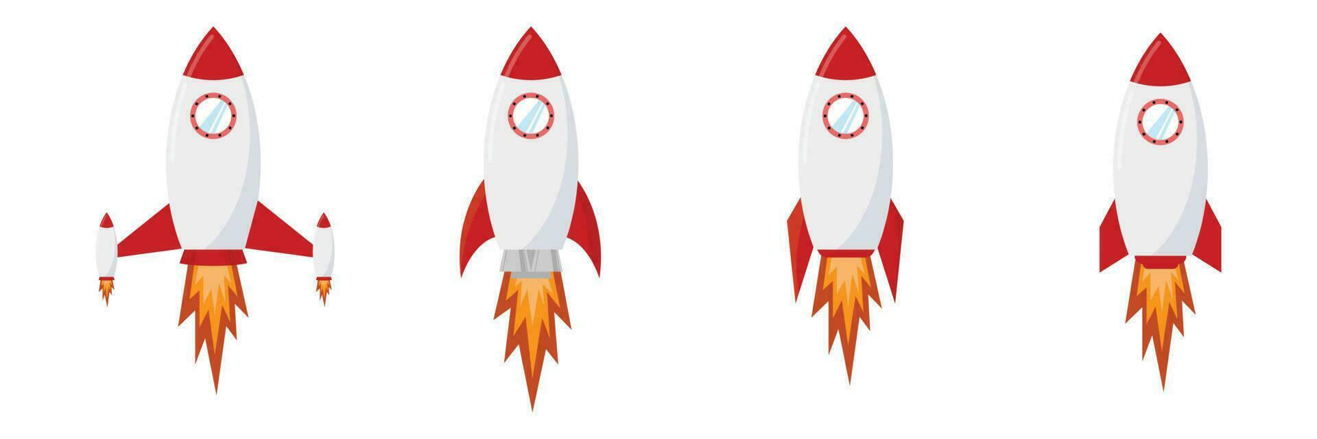 flat rocket vector space ship