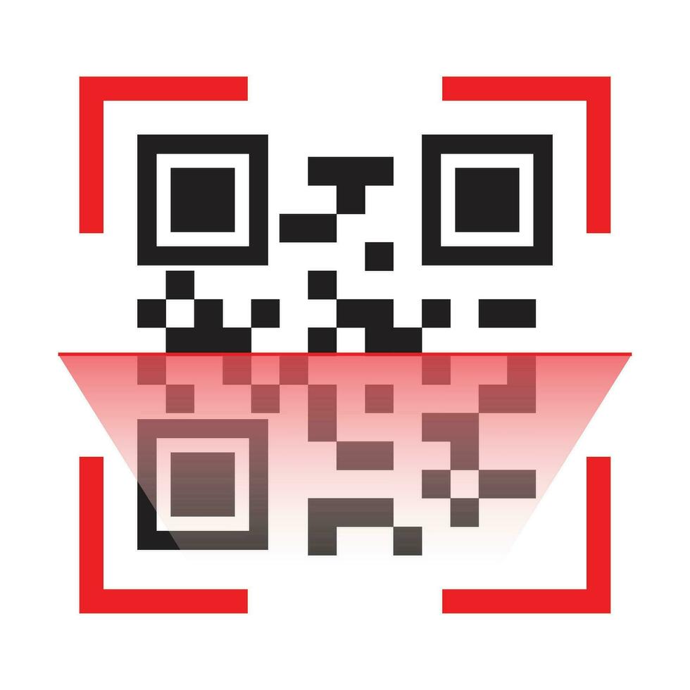 qr code icon square for paymen scan me vector