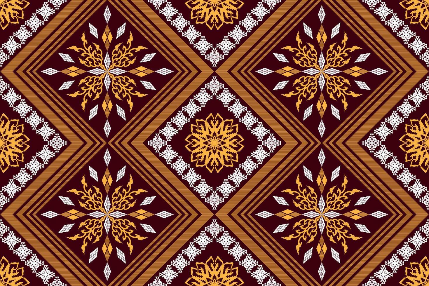 Ikat Figure aztec embroidery style. Geometric ethnic oriental traditional art pattern.Design for ethnic background,wallpaper,fashion,clothing,wrapping,fabric,element,sarong,graphic,vector illustration vector