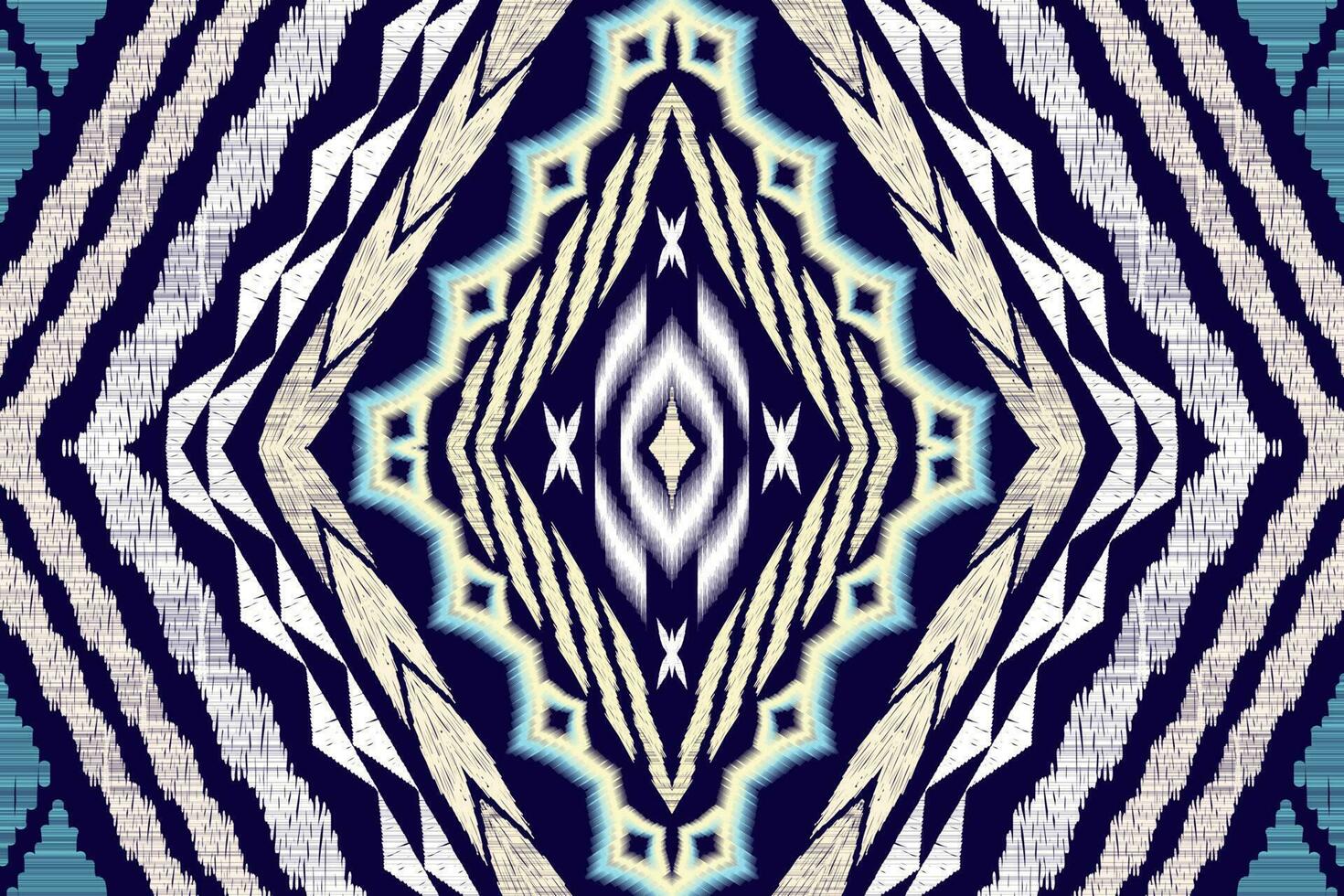 ikat figura azteca bordado estilo. geométrico étnico oriental tradicional Arte patrón de diseño para étnico fondo,fondo de pantalla,moda,ropa,envoltura,tela,elemento,pareo,gráfico,vector ilustración vector