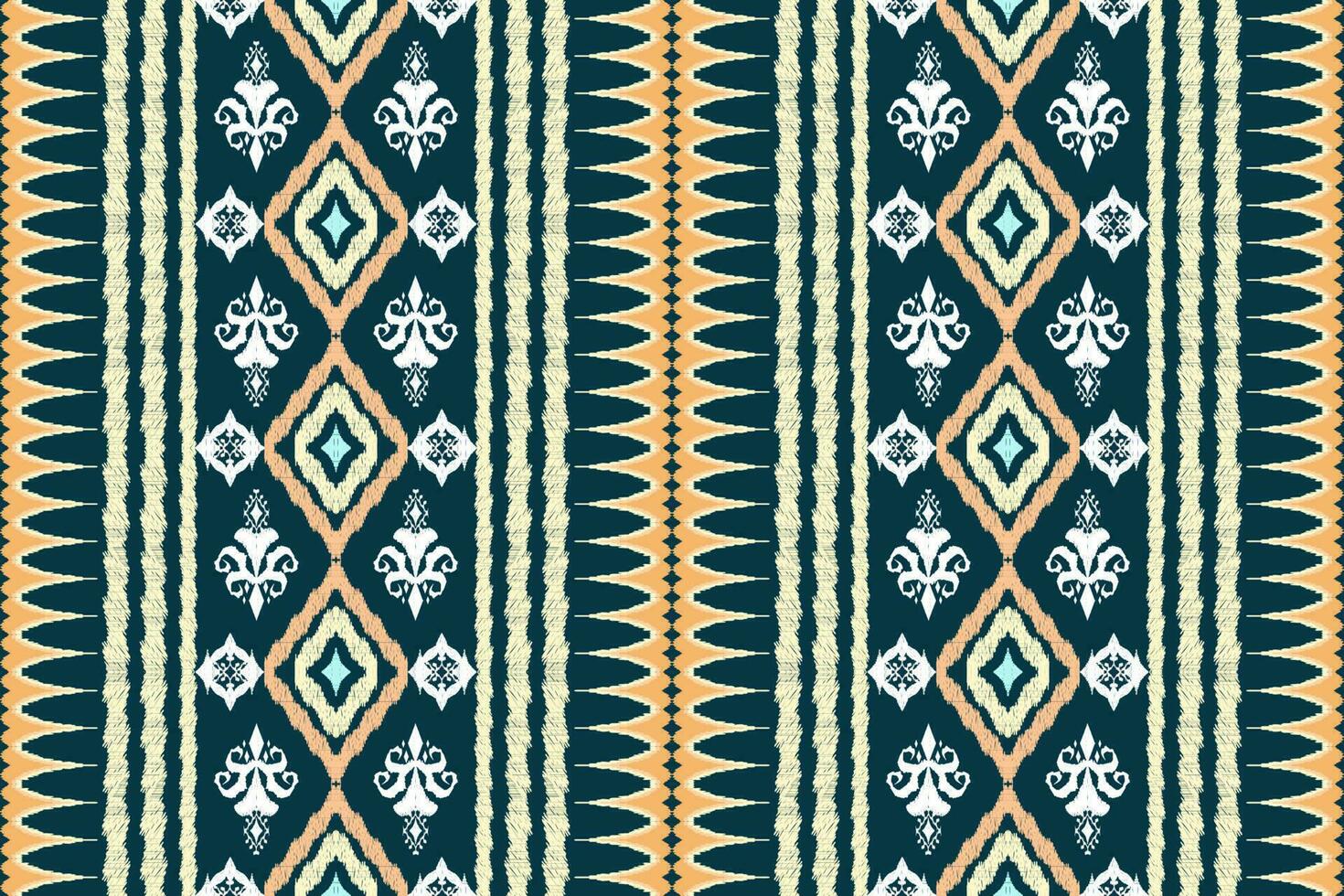 Ikat Figure aztec embroidery style. Geometric ethnic oriental traditional art pattern.Design for ethnic background,wallpaper,fashion,clothing,wrapping,fabric,element,sarong,graphic,vector illustration vector