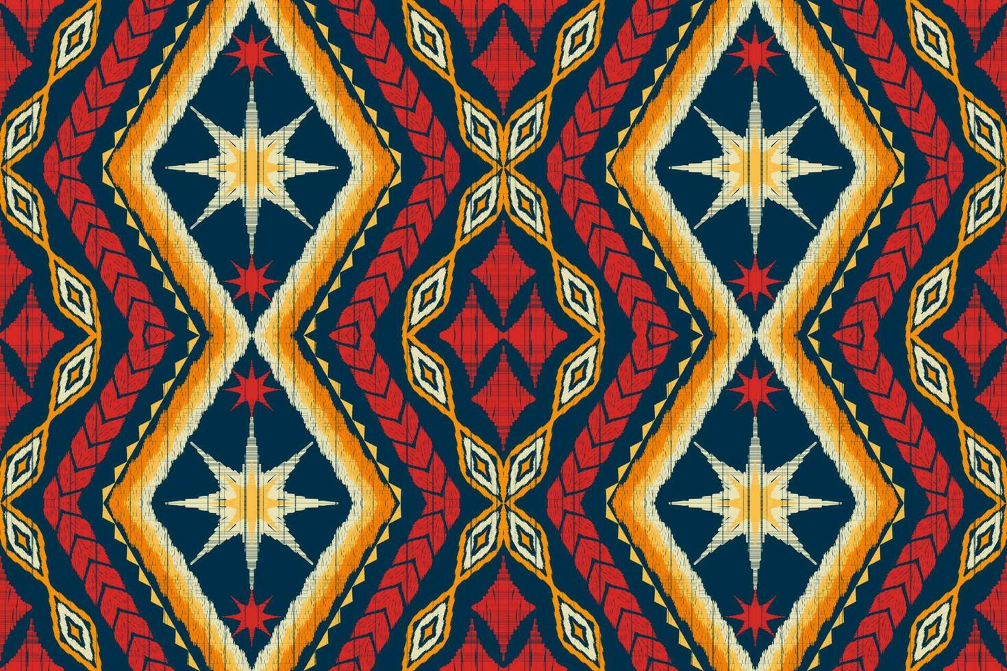 Ikat Figure aztec embroidery style. Geometric ethnic oriental traditional art pattern.Design for ethnic background,wallpaper,fashion,clothing,wrapping,fabric,element,sarong,graphic,vector illustration vector