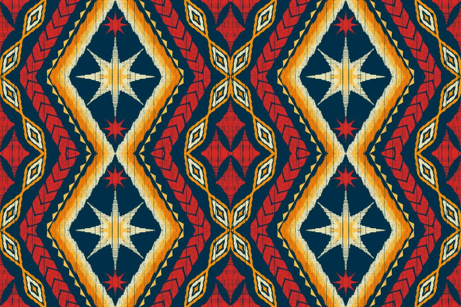 Ikat Figure aztec embroidery style. Geometric ethnic oriental traditional art pattern.Design for ethnic background,wallpaper,fashion,clothing,wrapping,fabric,element,sarong,graphic,vector illustration vector