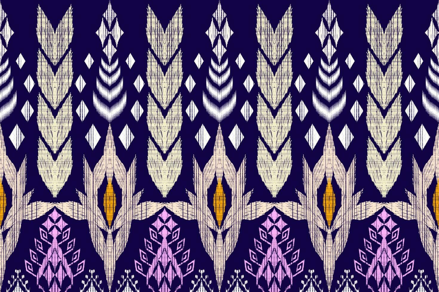 Ikat Figure aztec embroidery style. Geometric ethnic oriental traditional art pattern.Design for ethnic background,wallpaper,fashion,clothing,wrapping,fabric,element,sarong,graphic,vector illustration vector