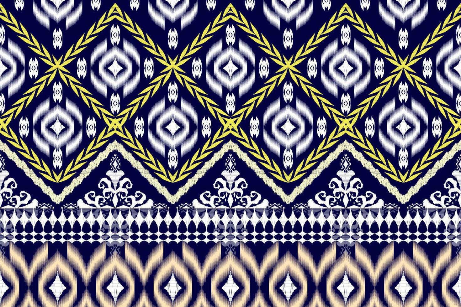 Ikat Figure aztec embroidery style. Geometric ethnic oriental traditional art pattern.Design for ethnic background,wallpaper,fashion,clothing,wrapping,fabric,element,sarong,graphic,vector illustration vector