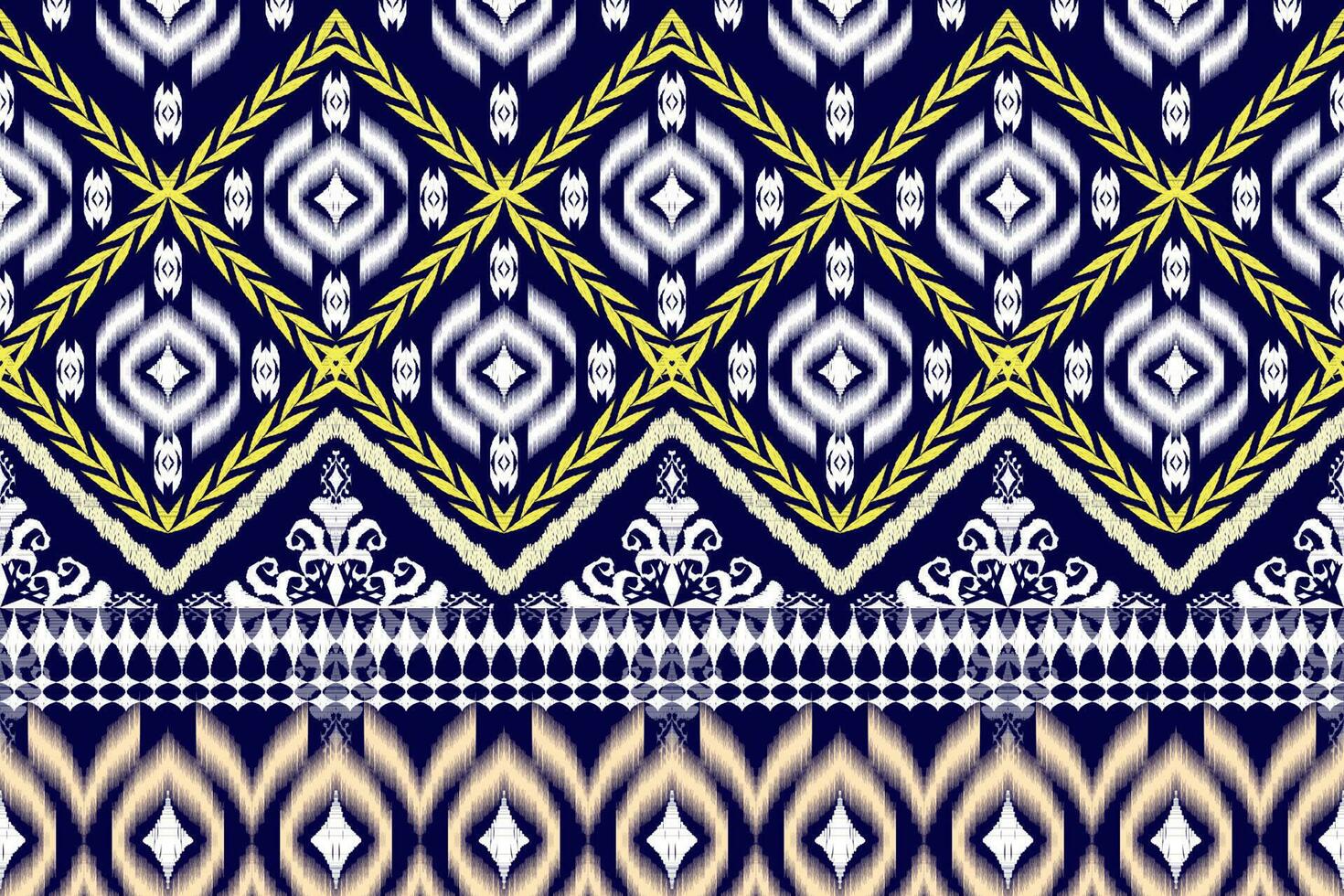 Ikat Figure aztec embroidery style. Geometric ethnic oriental traditional art pattern.Design for ethnic background,wallpaper,fashion,clothing,wrapping,fabric,element,sarong,graphic,vector illustration vector