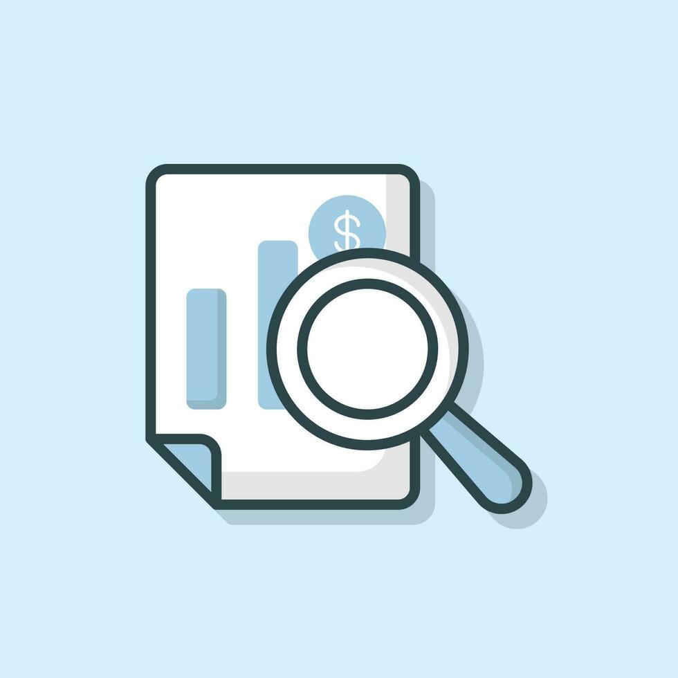 Research property business and finance minimal flat icon vector