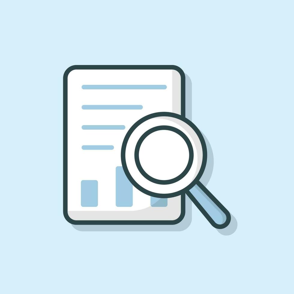 Audit business and finance minimal flat icon vector