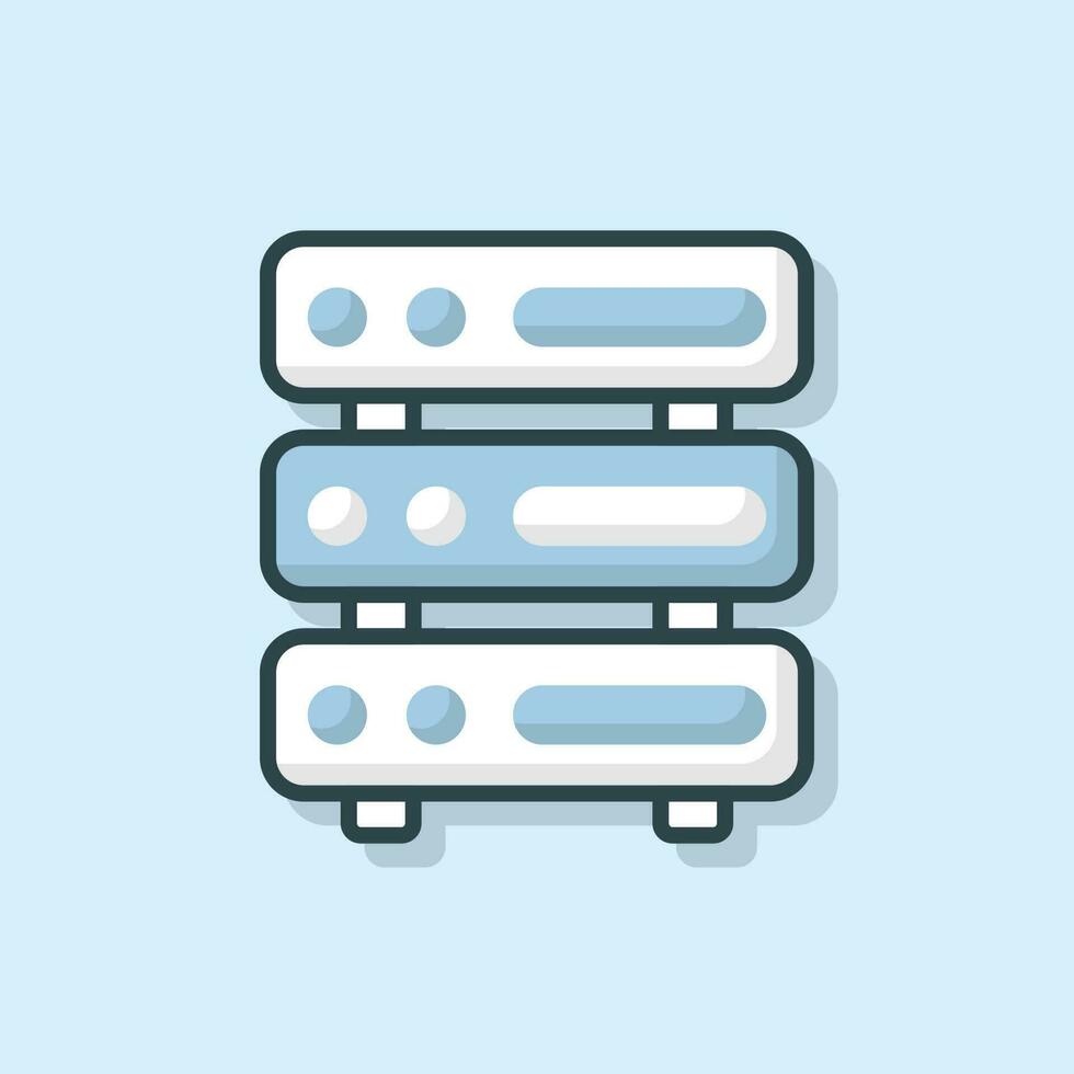 Database business and finance minimal flat icon vector
