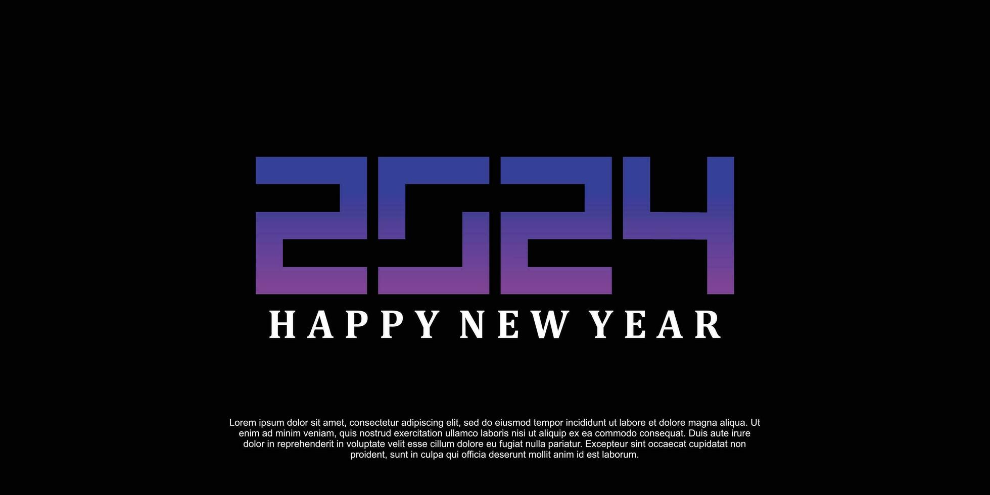 2024 happy new year logo design vector