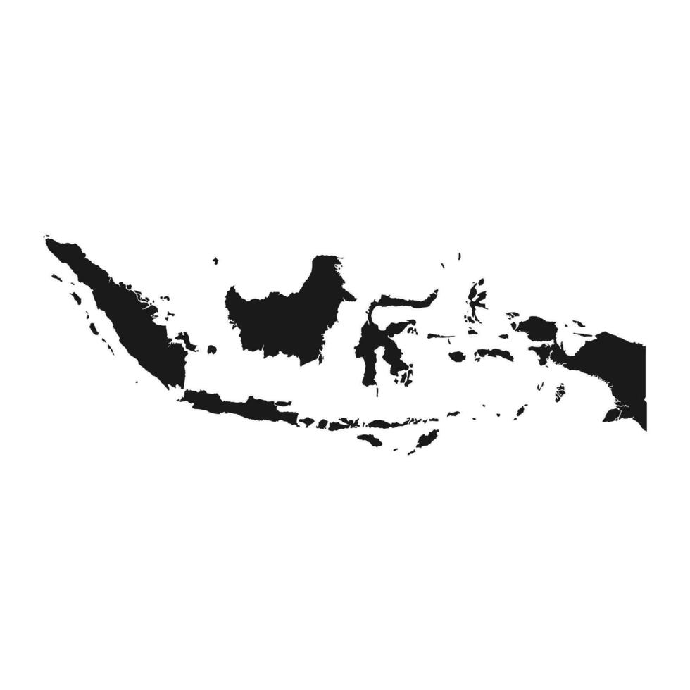 Mapa de Indonesia muy detallado con bordes aislados en segundo plano. vector
