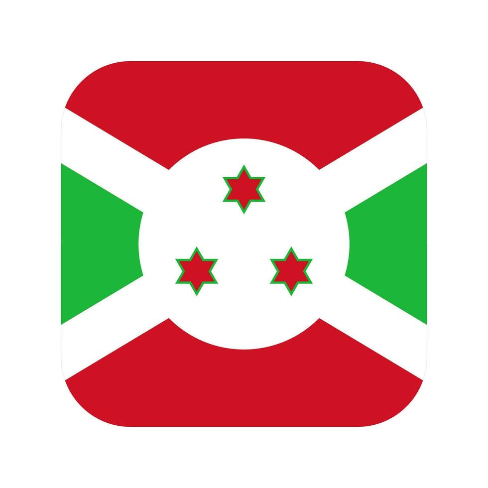 Burundi flag simple illustration for independence day or election vector