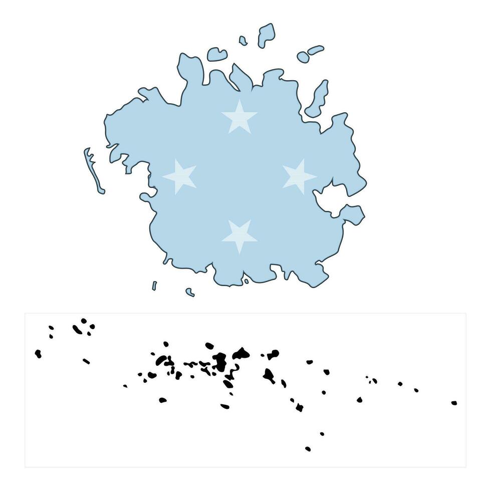 Federated States of Micronesia flag simple illustration for independence day or election vector