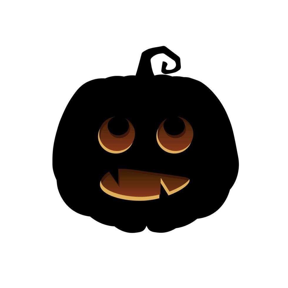 Víspera de Todos los Santos de miedo calabaza fiesta dibujos animados concepto vector