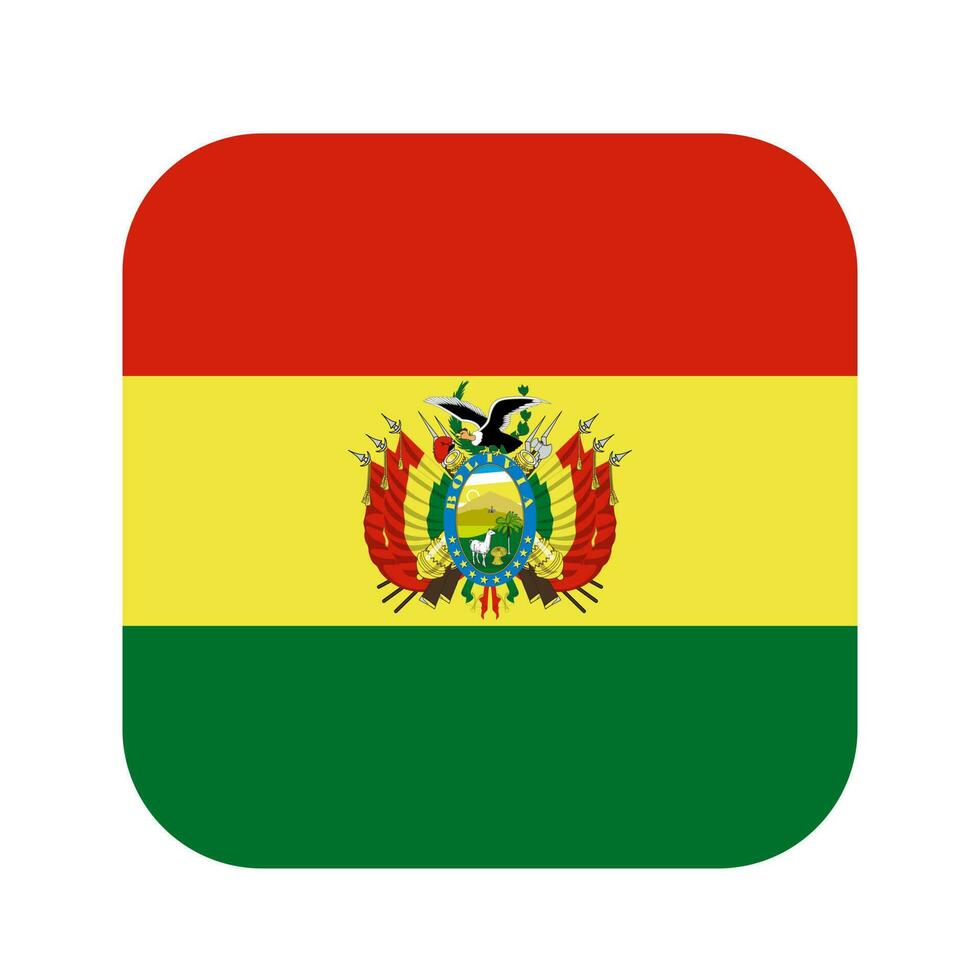 Bolivia flag simple illustration for independence day or election vector