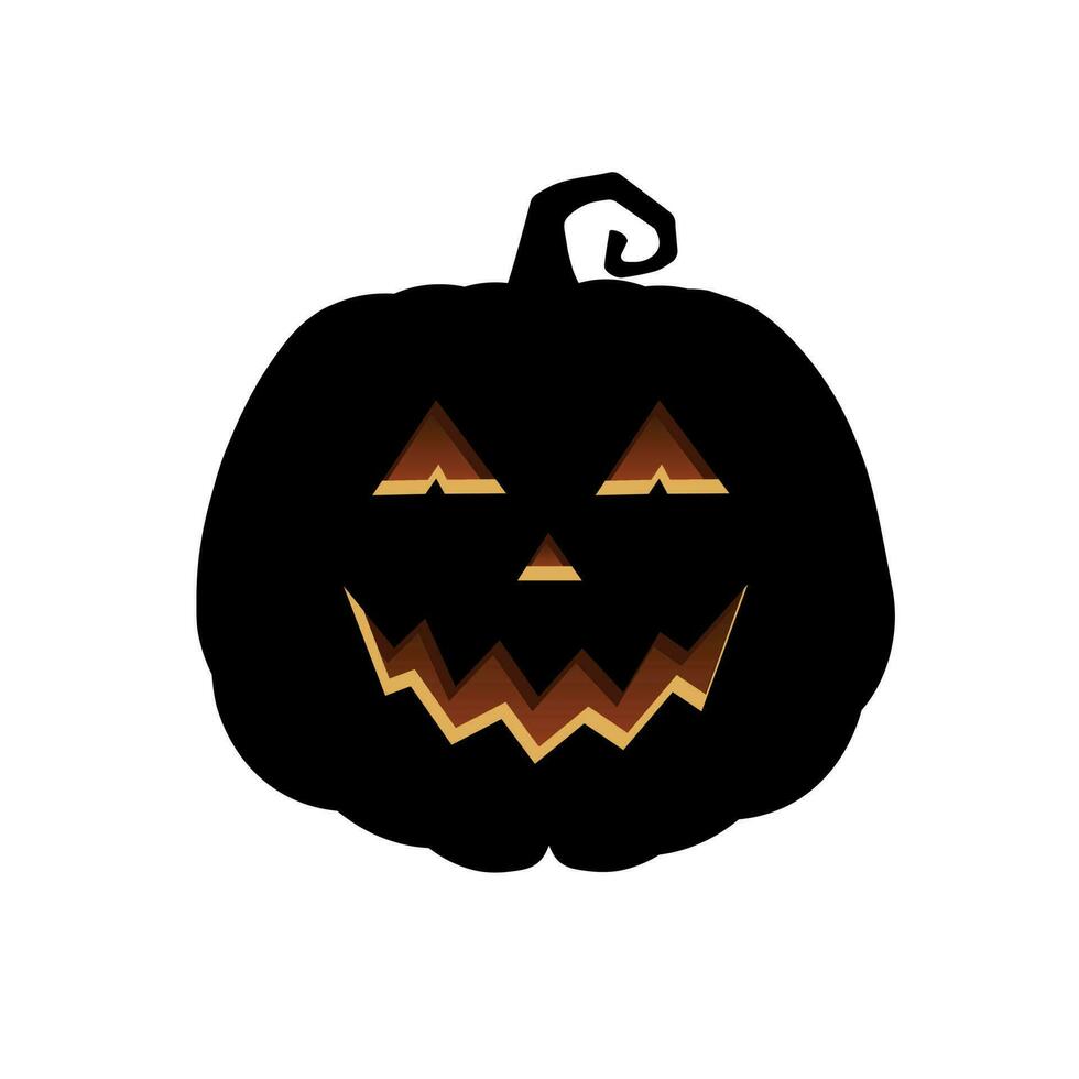 Víspera de Todos los Santos de miedo calabaza fiesta dibujos animados concepto vector