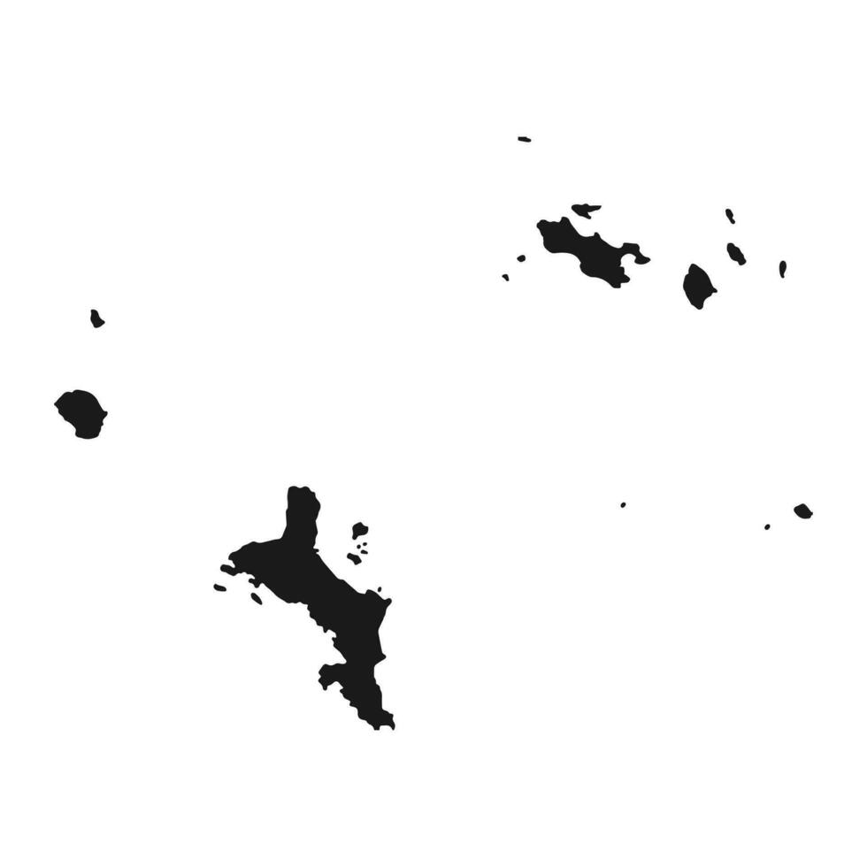 Mapa de seychelles muy detallado con bordes aislados en el fondo vector