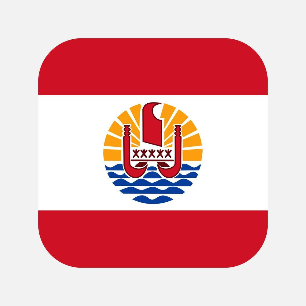 French Polynesia flag simple illustration for independence day or election vector