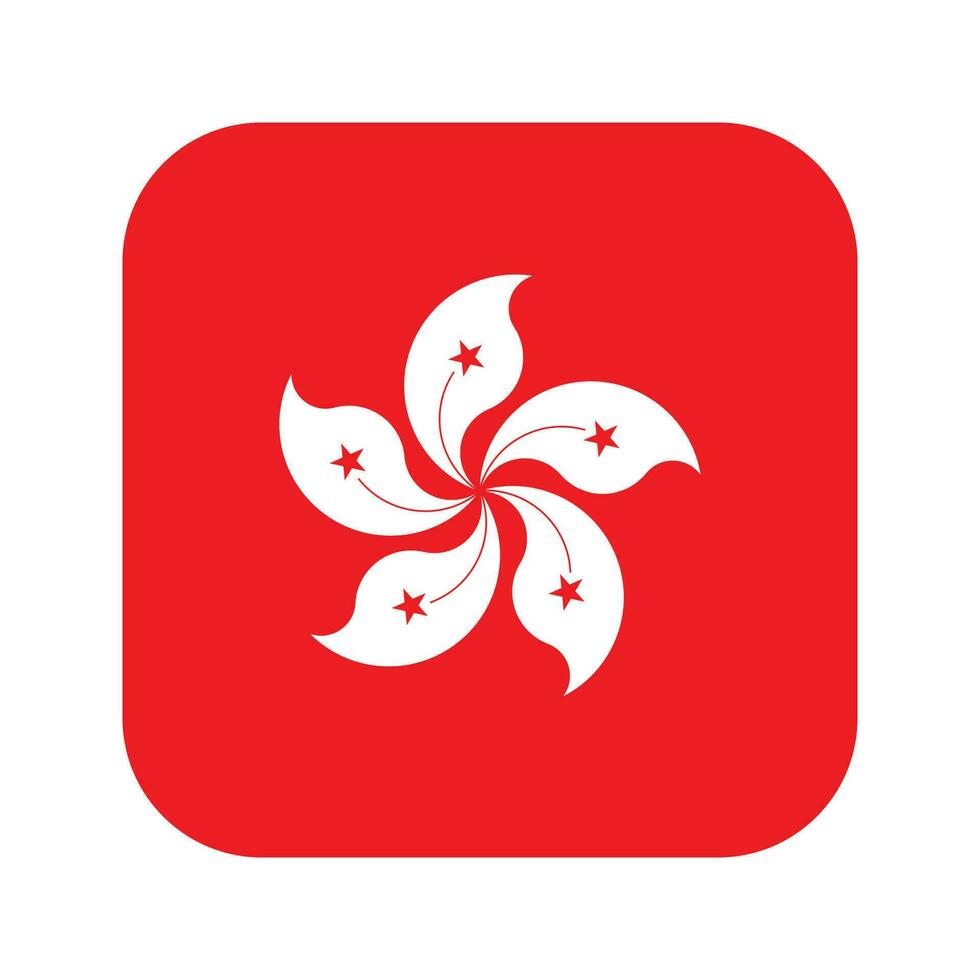 Hong Kong flag simple illustration for independence day or election vector